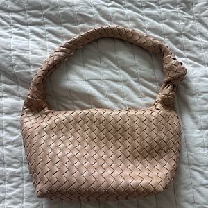 Target Tan Woven Shoulder Bag